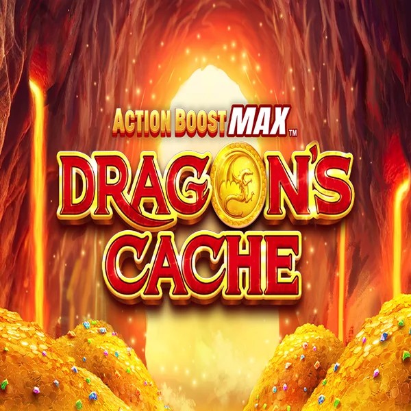 Enjoy Action Boost Max Dragon's Cache by SpinPlay Games – logo hosted on vegaskaszino.org