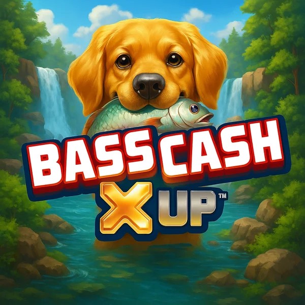 Bass Cash X UP logo – Slots by Alchemy Gaming at Vulkan Vegas Casino