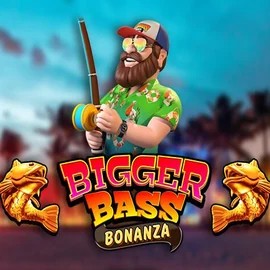 Bigger Bass Bonanza slot logo by Pragmatic Play at Vulkan Vegas Casino