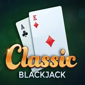 Classic Blackjack online game logo by Red Tiger Gaming on vegaskaszino.org