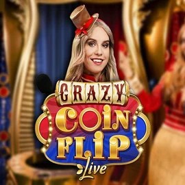 Crazy Coin Flip slot visual from Evolution available on vegaskaszino.org
