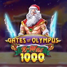 Official Slots logo: Gates of Olympus Xmas 1000 by Pragmatic Play at Vulkan Vegas Casino