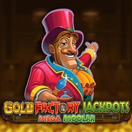 Gold Factory Jackpots Mega Moolah logo by Aurum Signature Studios at Vulkan Vegas Casino