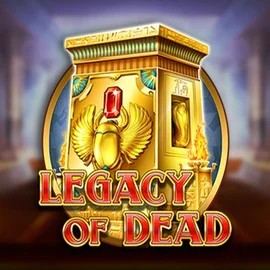 Slots logo of Legacy of Dead from Play’n GO at Vulkan Vegas Casino