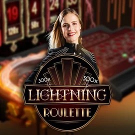 Lightning Roulette slot logo by Evolution at Vulkan Vegas Casino