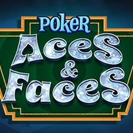 Poker Aces &amp; Faces (Nucleus Pyramid Poker) slot logo by Nucleus Gaming at Vulkan Vegas Casino