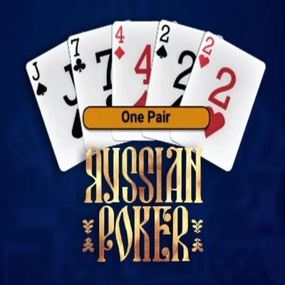 Russian Poker by OneTouch Games, showcased at vegaskaszino.org – game logo
