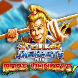 Official Jackpots logo: Stellar Jackpots with More Monkeys by Lightning Box Game at Vulkan Vegas Casino