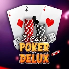 Three Card Poker Delux game by Urgent Games – logo hosted on Vulkan Vegas Casino