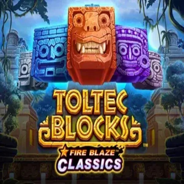 Fire Blaze: Toltec Blocks slot icon by Rarestone Gaming, available at Vulkan Vegas Casino